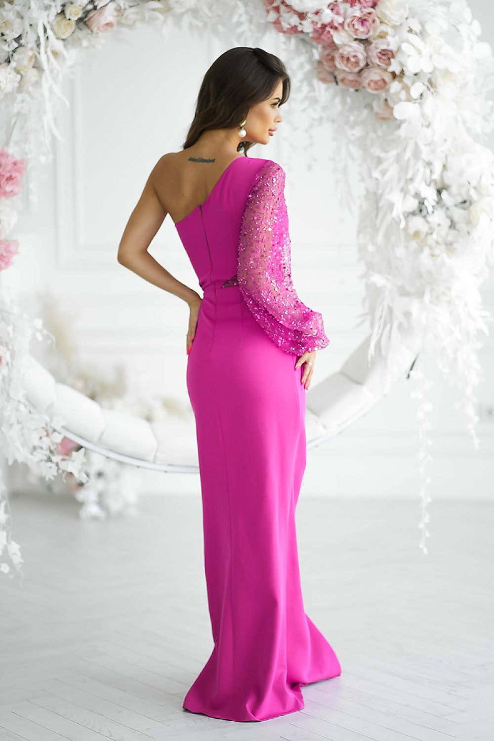 Long dress model 190486 Bicotone
